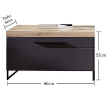 Stella Trading Loft-Two-Mobile TV (Parte Inferiore), Effetto Rovere Artisano, Colore: Grafite, 96 x 55 x 44 cm