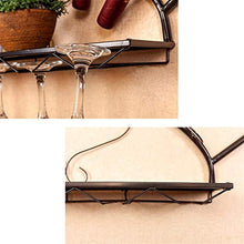 Classico Settore multifunzione for montaggio a parete di ferro del vino del metallo Rack |Ripiano Holder 7 Bottiglia di vino calice titolare pensili 5 Vino mensola di vetro impianto galleggiante Ripia