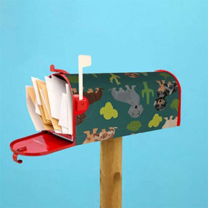Doxie Cactus Cute Dachshund Dog Designs - Copertura magnetica per cassetta postale per giardino, cortile, dimensioni standard, 53 x 45 cm