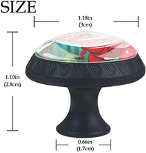 Dinosauro rosso che cammina nella giungla Pomelli per Porta Set di 4 Pomelli per Mobili Manopole per Cassetti Cucina Armadio Vetro