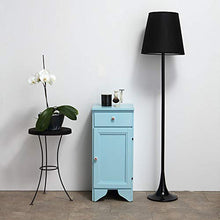 Kiamami Valentina ARMADIETTO A TERRA CM.33,5 H 80 CON ANTA E CASSETTO SHABBY AZZURRO LAVANDA