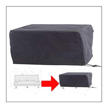 YJFENG Copertura Mobili Giardino, Extra Grande Set di Mobili per Esterni, Copritavolo Rettangolare 600x300D, A Prova di Polvere Solare, Personalizzabile (Color : Black, Size : 180x120x120cm)