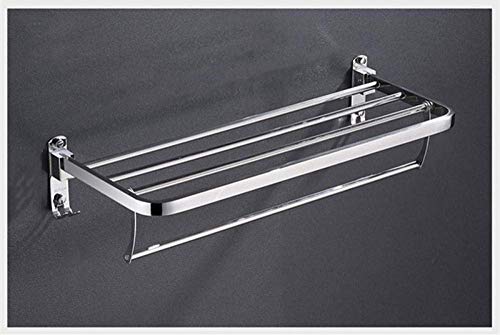 Wyxy Portasciugamani, portasciugamani Pieghevole, portasciugamani da Bagno in Acciaio Inossidabile, portasciugamani Senza punzoni, portasciugamani Doppi montati a Parete, per Cucina bagno-B-60CM