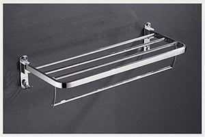 Wyxy Portasciugamani, portasciugamani Pieghevole, portasciugamani da Bagno in Acciaio Inossidabile, portasciugamani Senza punzoni, portasciugamani Doppi montati a Parete, per Cucina bagno-B-60CM