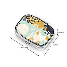 Tinsley, scatola quadrata per pillole e medicine, moderna pittura astratta in colori BoldFresh, organizer per pillole da viaggio, dispenser per vitamine e integratori