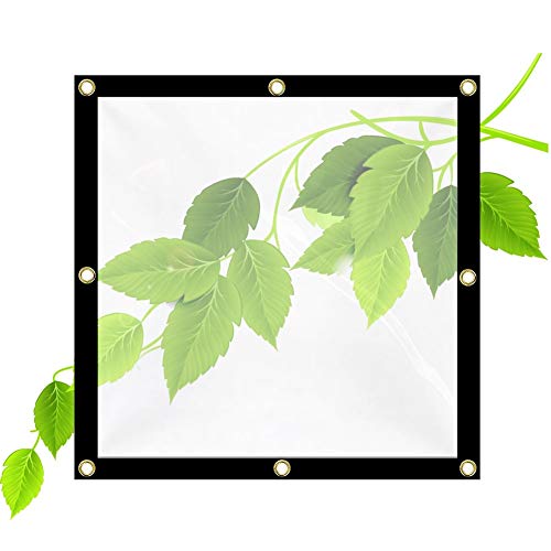 LSXIAO Telone Impermeabile, Copertura della Tenda Trasparente, 120GSM Occhiello Migliorato Include Cavo Elastico Sferico per Le Barche, Piscina, Mobili da Giardino (Color : Chiaro, Size : 2.2x1.6M)