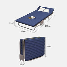 XJAXY Letto di Metallo Pieghevole con Materasso, Letti per Gli Ospiti, Campo Base Portatile Facile Bagagli, Letto Portatile su Ruote per Office Soggiorno