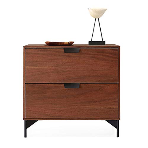 Arredamento Comò e cassettiere Massiccio Comodino in Legno Piccoli Quadrati Tabella stoccaggio Gambe di tavoli cassetto Hardware (Color : Brown, Size : 53 * 41 * 50cm)