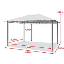 TOOLPORT Gazebo da Giardino 3x4 m - Premium 100% Impermeabile - con 4 Teli Laterali - ca. 220g/m² Telo del Tetto Color ocra