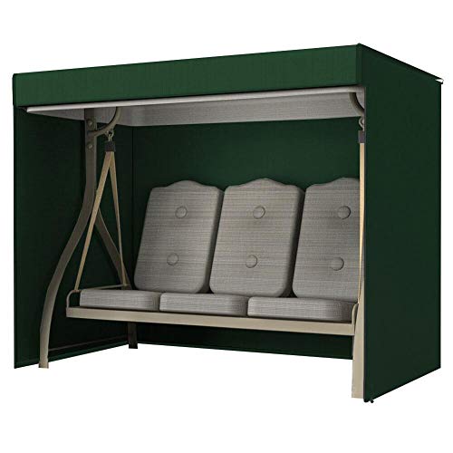 ZXD Dondolo Coperti da Giardino Blocco Impermeabile Parasole, Oxford Ourdoor Amaca Appesa Copertura della Sedia, for 3 A Tre Posti (Color : Green)