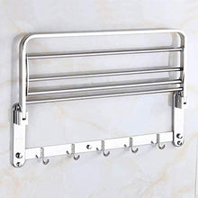 Bollitore creatività Folding portasciugamani in Acciaio Inox 304 portasciugamani Bagno Hardware Ciondolo Bagno Mensola 60 Centimetri Bagno Accessori in Argento XMJ