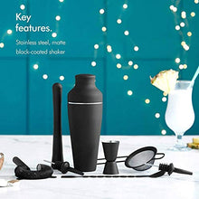 Wenzhihua Set di Miscelazione per Cocktail Set di Cocktail, Set di Cocktail, Set di Cocktail in Acciaio Inox Nero Opaco 11 Pezzi Parigino, Strumento BarStrumento A Barre