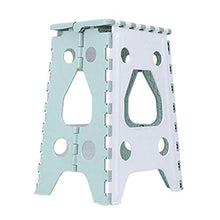 Sgabello in plastica, sgabello pieghevole portatile allungato, poggiapiedi, per adulti e bambini, portante, adatto per cucina, bagno, esterno/Verde / 28x22x46cm