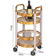 Carrello per Vino in Metallo A 2 Livelli/Carrello per Utensili da Cucina Carrello/Oro Soggiorno Ripiano Scaffale/tè caffè Bevanda Bar A Casa Hotel Ristorante Carrello