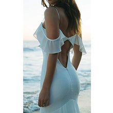 Accessori per la casa Abito elegante semplicità Sirena Abito elegante semplicità con scollo a V Cinghia per spaghetti Halter Beach Abito elegante semplicità Chiffon Trailing Elegante semplicità Dre