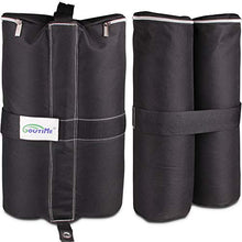 Goutime Peso Gazebo,4 Sacchi di Sacchetto di Sabbia per Giardino Gazebo,La capacità Massima di Un Sacchetto di 18 kg Ancoraggio per Tenda E Gazebo,Nero