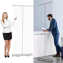 Scudo da Starnuto Portatile, Banner Roll Up Trasparente Portatile, Distanziamento Sociale, Salone, Palestra, Ristorante, Uffici