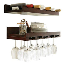 QTWW Armadietto per Vino/portabottiglie Vintage in Legno massello a Parete Vintage Sh Mensola a Muro per Bar Ristorante, A.