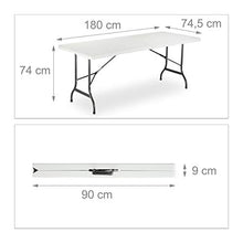 Relaxdays Set Chiosco Tavolo Panche ribaltabili, 3 Pezzi Arredo Giardino, Monocolore, Bianco, H x L x P: 74 x 180 x 74, 5 cm