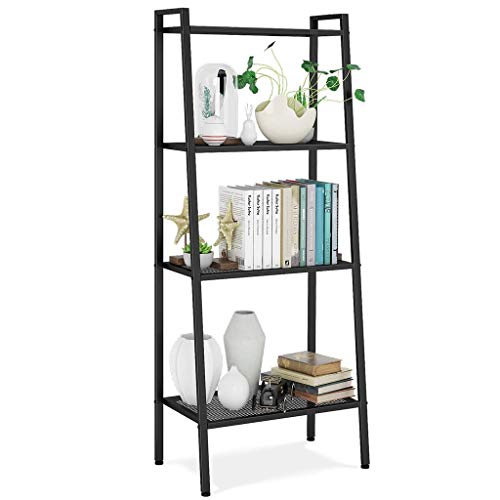 LYM &ripiano di stoccaggio Libreria, scaffale Scala Floreale mensola portaoggetti mensola Bagno scaffale Metallo scaffalatura Balcone -4 Strati Scaffale di Finitura