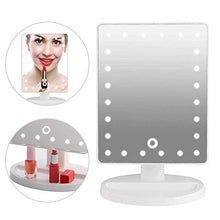 Yuyanshop - Specchio cosmetico con schermo touch a 20 LED, con ricarica USB, specchio cosmetico con illuminazione, per casa, dormitorio e ufficio