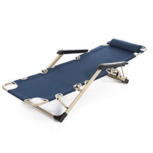 sogesfurniture Sedia a Sdraio Pieghevole per Campeggio e Tempo Libero, Sedia da Giardino Reclinabile con Poggiatesta Rimuovibile e Struttura in acciaio, Peso supportato 150kg, BHEU-CT-F02-NY