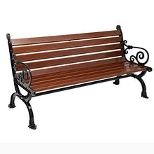 Panchine da giardino in legno, panchine da giardino per il tempo libero con braccioli e schienali, sedili da giardino con terrazza a 3 posti all'esterno, adatti per parchi, prati e terrazze