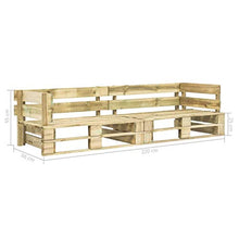 BIGTO Pallets Legno Giardino 2 Posti Divano Impregnato Pino