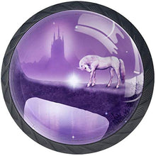 Unicorno Pomelli per Porta Set di 4 Pomelli per Mobili Manopole per Cassetti Cucina Armadio Vetro