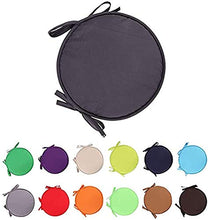 Nicole Knupfer Set di 4 cuscini rotondi in feltro, lavabili per sedie da interni ed esterni, sfoderabili (grigio scuro, diametro 38 cm)