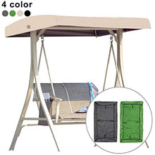 Sonline Copertura del Baldacchino 'Altalena Top Block Tenda da Sole Decorazione Impermeabile per Giardino Esterno Patio Cortile Parco Portico Sedile Mobili Nero
