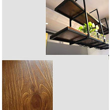 MoDi Industrial Style Legno Solido Bar Hanging Wine Rack Ferro Battuto Wall Decoration Rack soffitto Rack Fiore Rack Bagagli Rack Rack Wine Glass Shelf (Size : 100 * 30 * 80cm)