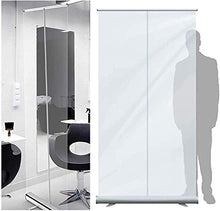 Topniu. (Usando in affari) Schermata divisorie Schermata divisoria Banner estraibile per ufficio, negozi, ristorante, aula, guardia di starnutita in piedi da 80200cm, con banner regolabile stand stand