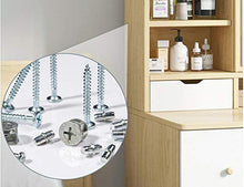 YSAA® Mobili Camera da Letto comò cassettiera Comodino Comodino Comodino comò toletta con Specchio Girevole 90 cm-F. Nessuna Sedia