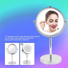 Dekaim Specchio per Il Trucco, Makeup Specchio cosmetico cosmetico a Doppia Faccia con ingrandimento Illuminato a LED