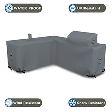 Outdoor Kitchen Cover 12 Oz Waterproof – Right – Customize Your Kitchen Cover with Any Dimensioni– 100% UV & Weather resistente Outdoor Kitchen Island Cover (Grey)