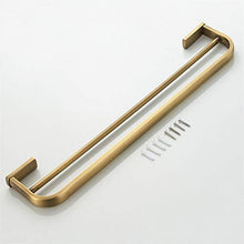 Flybath Portasciugamani da Parete Doppio Ottone Porta Asciugamani da Bagno Montaggio a Parete, 57 cm Bronzo Spazzolato