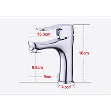 SXJ Rubinetto per Bagno Maniglia Singola, Cromato con Tubi di Alimentazione Rubinetto, Rocchetto di Ceramica, Lavabo per Lavabo