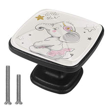 Elephant ballerina cartoon Pomelli per Porta Set di 4 Pomelli per Mobili Manopole per Cassetti Cucina Armadio Vetro