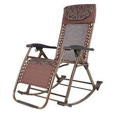 SHUAIIJUAN Sedia per il tempo libero domestico Sedie da giardino a dondolo for adulti giardino sedia di svago Patio Lounge Recliners Lettino pieghevole Prato Sdraio da spiaggia reclinabili Sedie max.2