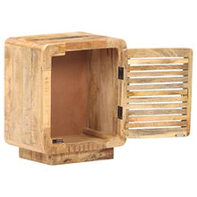 vidaXL Comodino 40x30x50 cm in Legno Massello di Mango Grezzo
