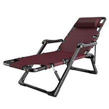 Lounger Sedie a Sdraio Poltrone reclinabili da Giardino Pieghevole con poggiapiedi | Lettino reclinabile | Sedie Senza Peso distese Piatte, Rosse