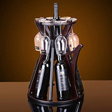 LHQ-HQ Wine Rack, Vino Wine Rack Legno Rack Wine Glass Wine Rack Glass Rack 1 Bottiglia di Vino 6 Glass Bar Ripiano for la Cucina