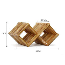 ZLJ Portabottiglie da Vino in Rattan Portabottiglie da appoggio Portabottiglie da Tavolo Espositore Orizzontale da Tavolo Collezione dal Design Compatto
