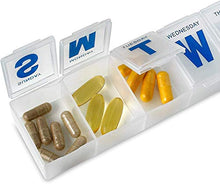 Organizzatore settimanale per pillole – Agenda per 7 giorni per pillole extra large e organizer giornaliero per pillole e promemoria medicinali, con scomparti dal lunedì alla domenica