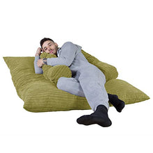 Lounge Pug®, Cuscino Pouf Sacco XL, C450L CloudSac, Pieno De Fiocchi di Lattice e Poliestere, Corda Classica - Lime