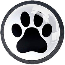 Stampa della zampa del cane Pomelli per Porta Set di 4 Pomelli per Mobili Manopole per Cassetti Cucina Armadio Vetro