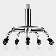 TopJiä Regolabile Bellezza Sgabelli da Bar con Ruote,Avere PU Pelle Seggiola da Bar A 360 Gradi Girevole,Cromo Base Regolabile da Bar,Tondo Sgabello,Lavoro Sgabelli Medici