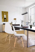 Set di 4 sedie, design retrò in legno, sedia da sala da pranzo, sedia da ufficio, sedia da soggiorno, bianco