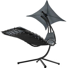 TecTake 800699 Sdraio Sospesa, Parasole Protezione Raggi UV, Sagomatura Ergonomica, Materassino Imbottito e Cuscino Poggiatesta - Disponibile in Diversi Colori (Grigio | No. 403545)